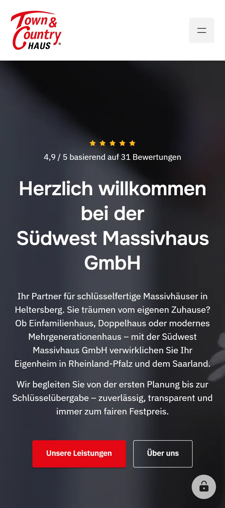 Südwest Massivhaus GmbH in der Smartphone-Ansicht